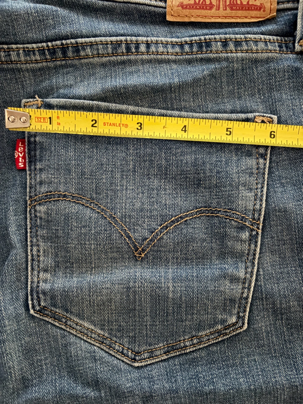 Levi's Bermuda Shorts size 31 STRETCH Jorts Classic 5 pocket Denim - Picture 7 of 9
